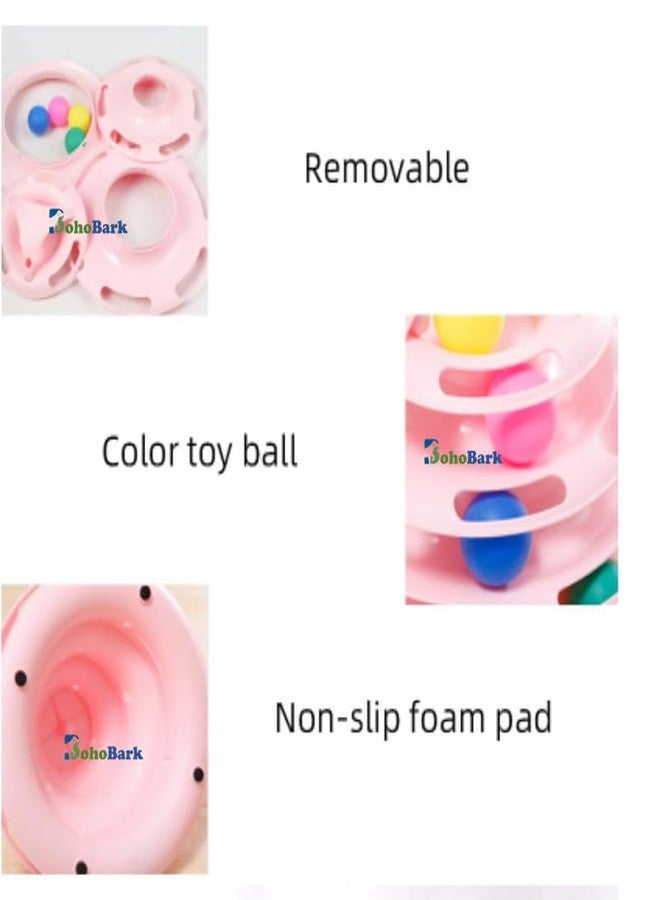 BohoBark Pet Interactive Fun 4 Layers Cat Toy for Cats- Detachable Sturdy Random Colour 1 Pcs - Image 2
